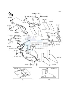 ZX 600 E [NINJA ZX-6] (E4-E6) [NINJA ZX-6] drawing COWLING LOWERS -- ZX600-E4- -