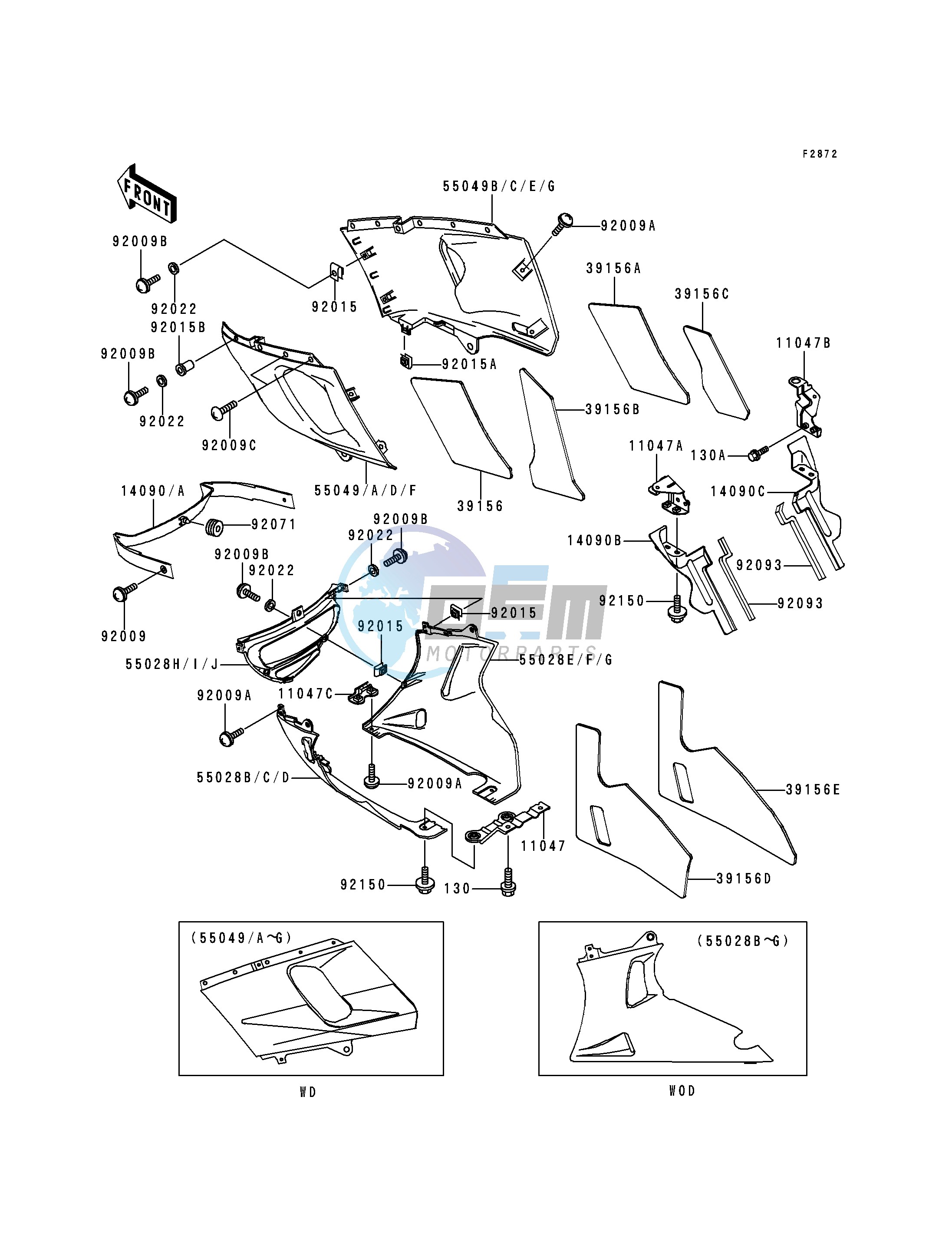 COWLING LOWERS -- ZX600-E4- -