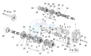 Tuono 1000 v4 R APRC ABS drawing Gear box