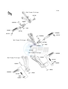 ZX 600 M [NINJA ZX-6RR] (M1) [NINJA ZX-6RR] drawing FOOTRESTS