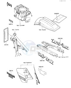 KX 250 E [KX250] (E1) [KX250] drawing LABELS