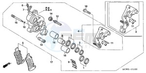 VFR8009 Europe Direct - (ED / MME TWO) drawing R. FRONT BRAKE CALIPER