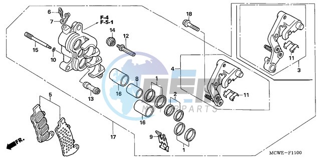 R. FRONT BRAKE CALIPER