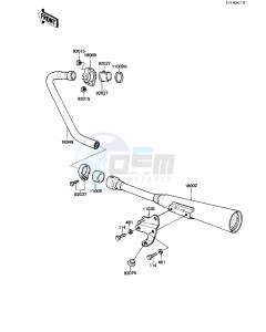 KZ 250 W [LTD BELT] (W1) [LTD BELT] drawing MUFFLER