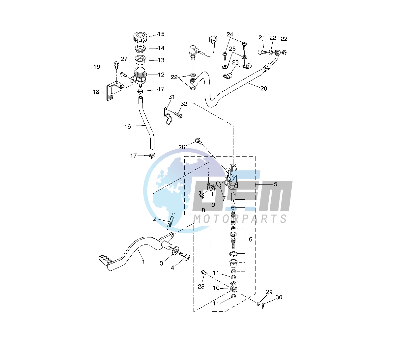 REAR MASTER CYLINDER