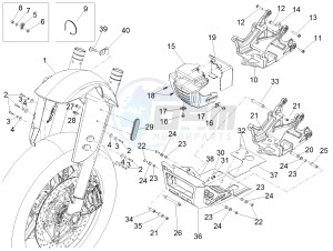 ETV 1200 Caponord Rally (EMEA, APAC) drawing Front mudguard-Pillar