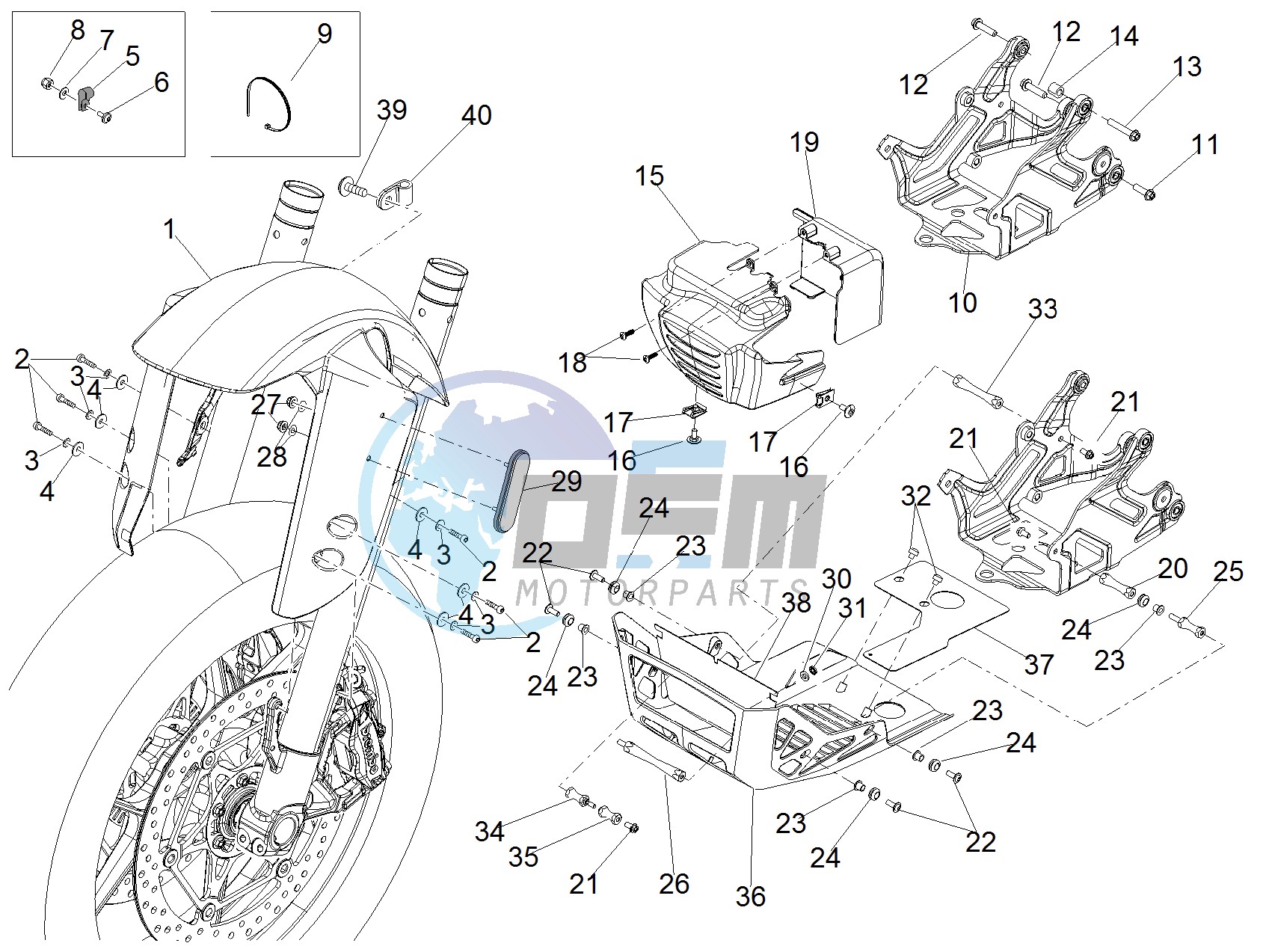 Front mudguard-Pillar