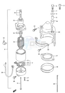 DT 115 drawing Starting Motor (1986 to 1999)