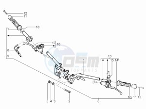 Beverly 300 RST 4T 4V ie E3 drawing Handlebars - Master cil