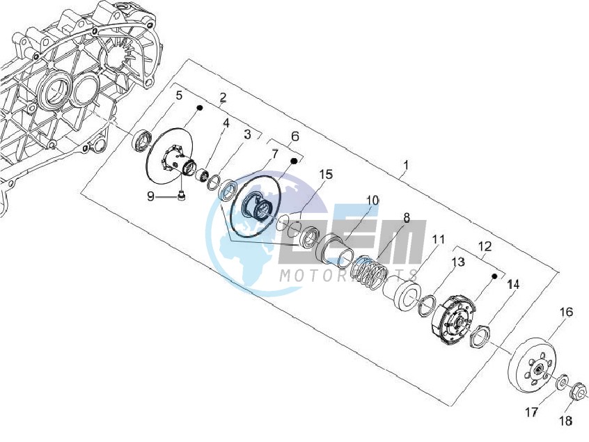 Driven pulley