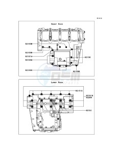 Z750S ZR750K6F FR GB XX (EU ME A(FRICA) drawing Crankcase Bolt Pattern