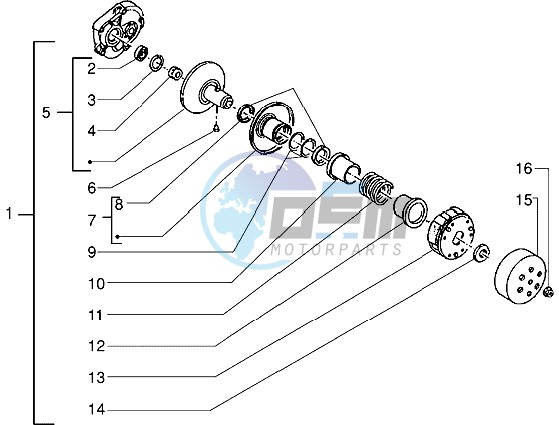 Driven pulley