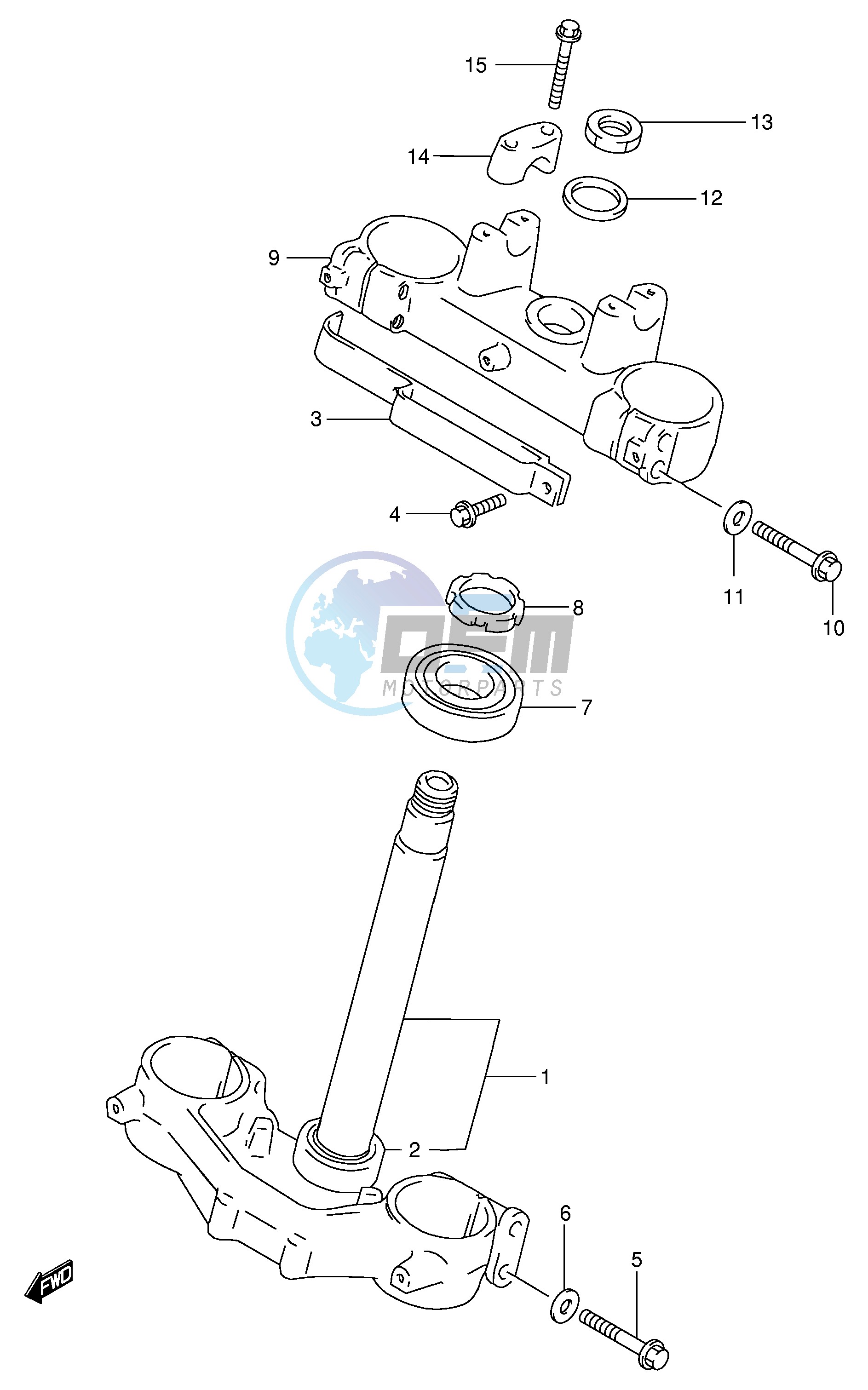 STEERING STEM (MODEL T V W)