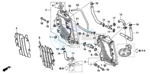 CR250R drawing RADIATOR (CR250R5-7)