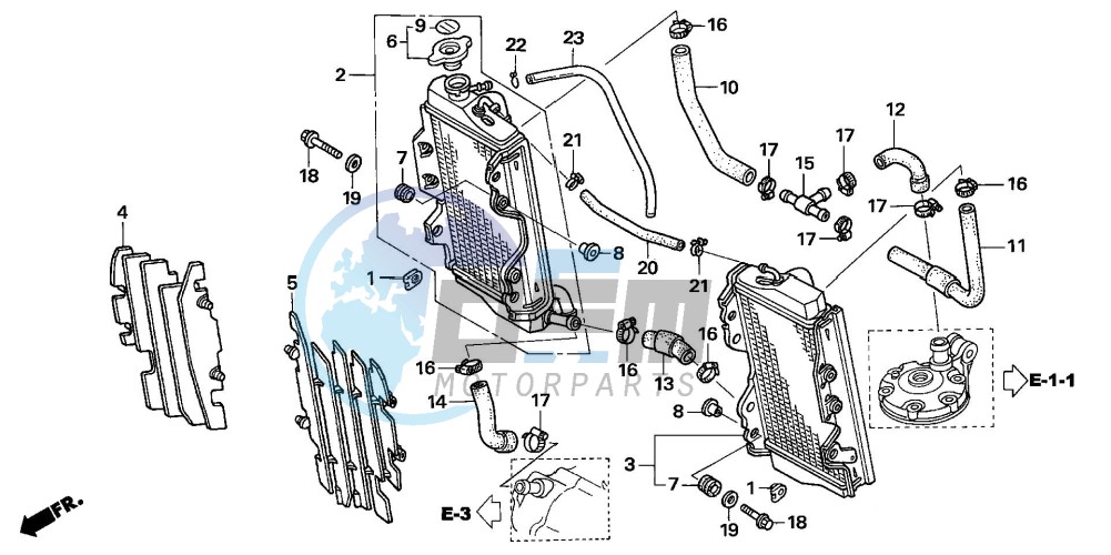 RADIATOR (CR250R5-7)