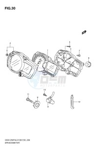 GSX1250FA (E28-E33) drawing SPEEDOMETER