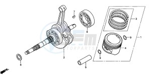 TRX250TE FOURTRAX ES drawing CRANKSHAFT/PISTON