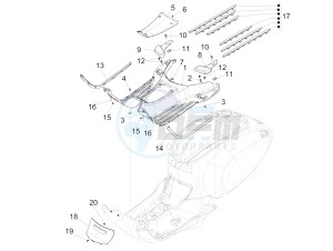 PRIMAVERA 125 4T 3V IGET IE ABS-NOABS E2-E4 (APAC) drawing Central cover - Footrests