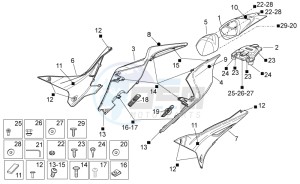 RSV 4 1000 4V drawing Rear body I