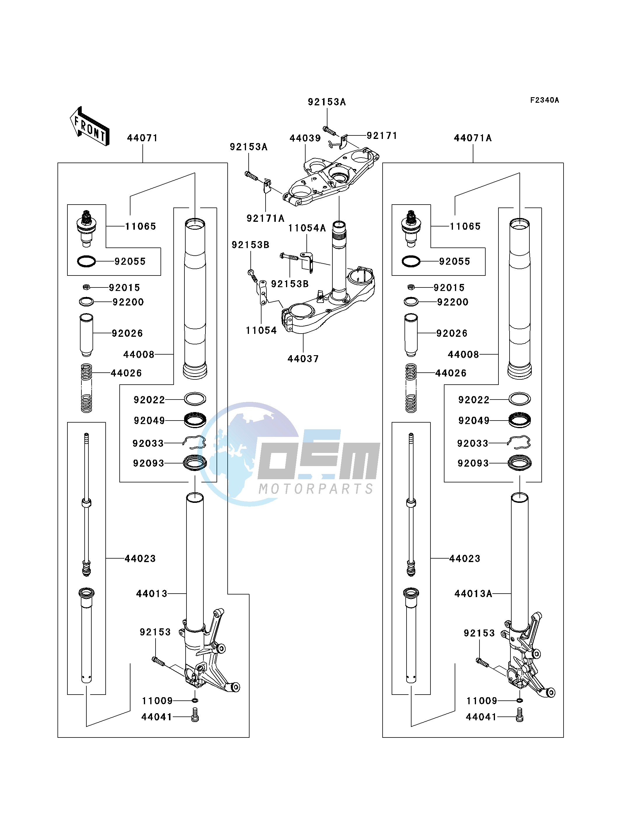 FRONT FORK-- JKBZGNB1 9A011505 - - -