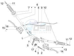 GTS 300 ie Touring drawing Handlebars - Master cil