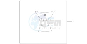 CBR1000RRA France - (F / CMF HRC) drawing TANK PAD