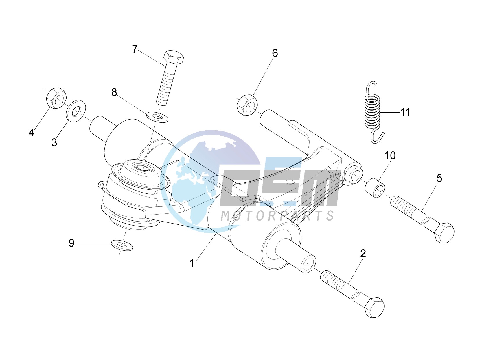 Swinging arm