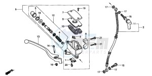 VT600C 400 drawing FR. BRAKE MASTER CYLINDER