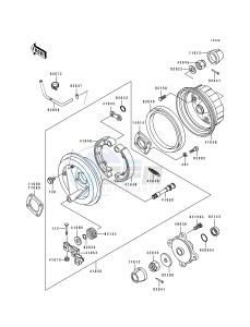 KLF 400 B [BAYOU 400 4X4] (B1-B3) [BAYOU 400 4X4] drawing REAR HUB