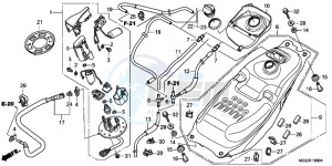 NC700XAD NC700X ABS Europe Direct - (ED) drawing FUEL TANK/FUEL PUMP