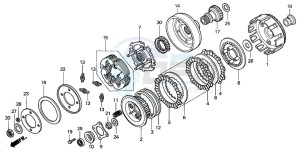 TRX350TM FOURTRAX 350 drawing CLUTCH