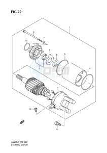 AN400 BURGMAN EU-UK drawing STARTING MOTOR