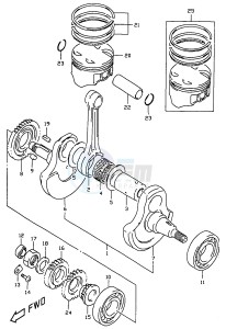 DR350 (V-W-X) drawing CRANKSHAFT