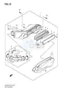 UH125Z BURGMAN EU drawing AIR CLEANER