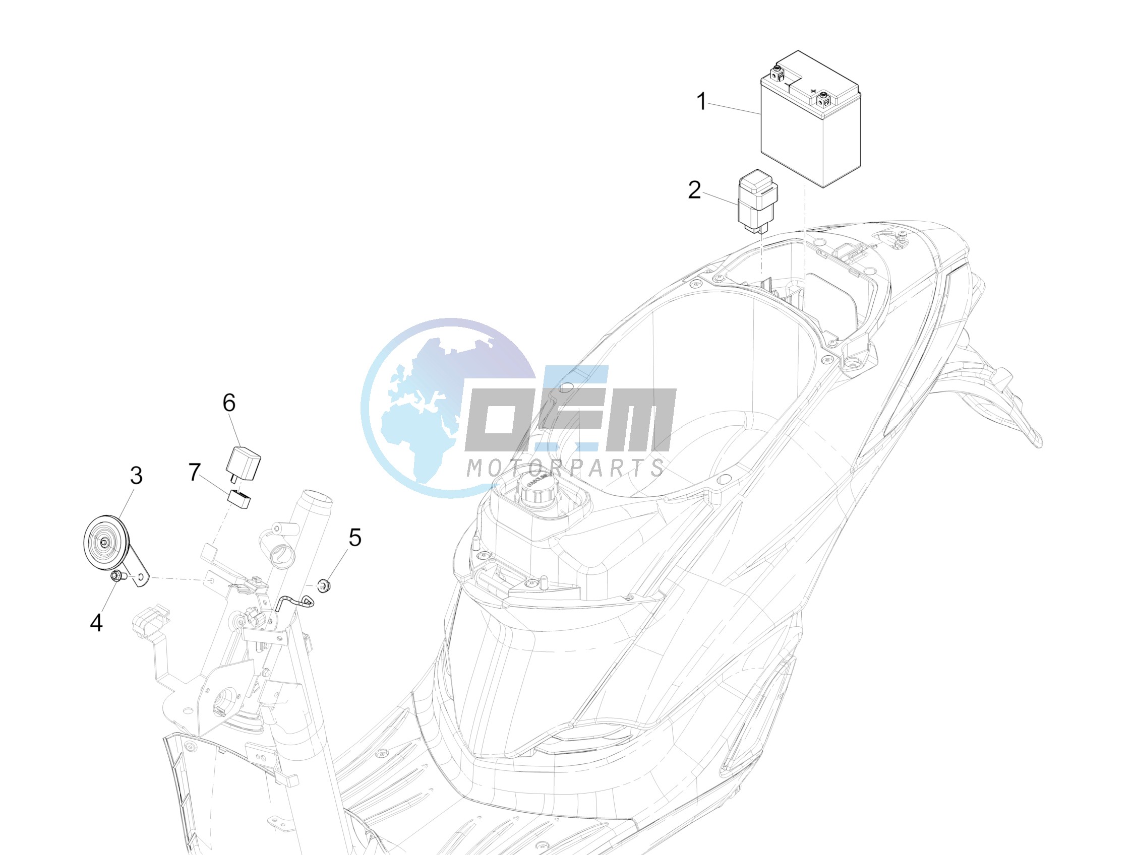 Remote control switches - Battery - Horn