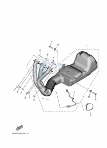 MT-09 MTN890 (B7N1) drawing EXHAUST