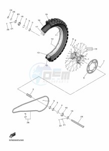 YZ250F (B7B6) drawing REAR WHEEL