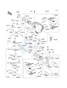 EJ 650 A [W650] (A2-A4 A4 CAN ONLY) W650 drawing AIR CLEANER