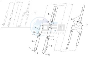 Scarabeo 50 4t 4v net drawing Front Fork