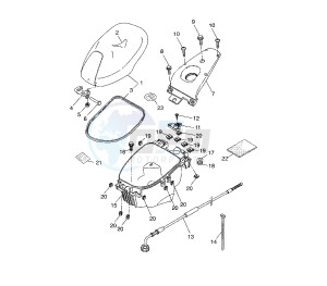 YQ AEROX 50 drawing SEAT AND CARRIER