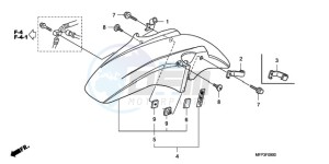 CB1300SA9 SI / ABS BCT MME TWO TY2 drawing FRONT FENDER