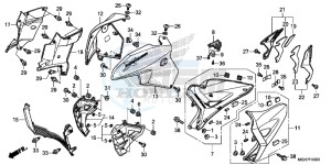 VFR1200XDLF CrossTourer - VFR1200X Dual Clutch 2ED - (2ED) drawing MIDDLE COWL