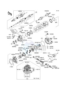 KVF 750 B (BRUTE FORCE 750 4X4I) (B6F-B7FA) B6F drawing DRIVE SHAFT-FRONT