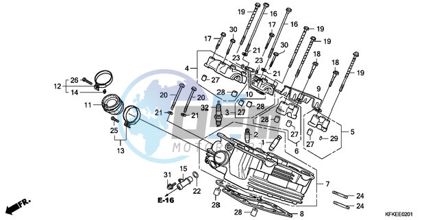 REAR CYLINDER HEAD