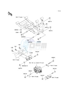 KAF 950 C [MULE 3010 TRANS4X4 DIESEL] (C7F) C7F drawing ENGINE MOUNT