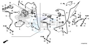 SH300RE SH300RE UK - (E) drawing REAR BRAKE HOSE/BRAKE PIPE