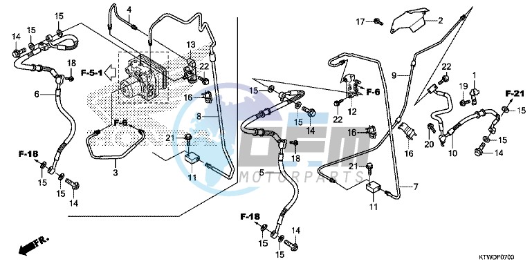 REAR BRAKE HOSE/BRAKE PIPE