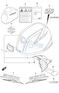 DF 25A drawing Engine Cover