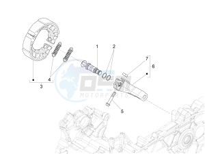 Fly 125 4T/3V ie E3 DT drawing Rear brake - Brake jaw