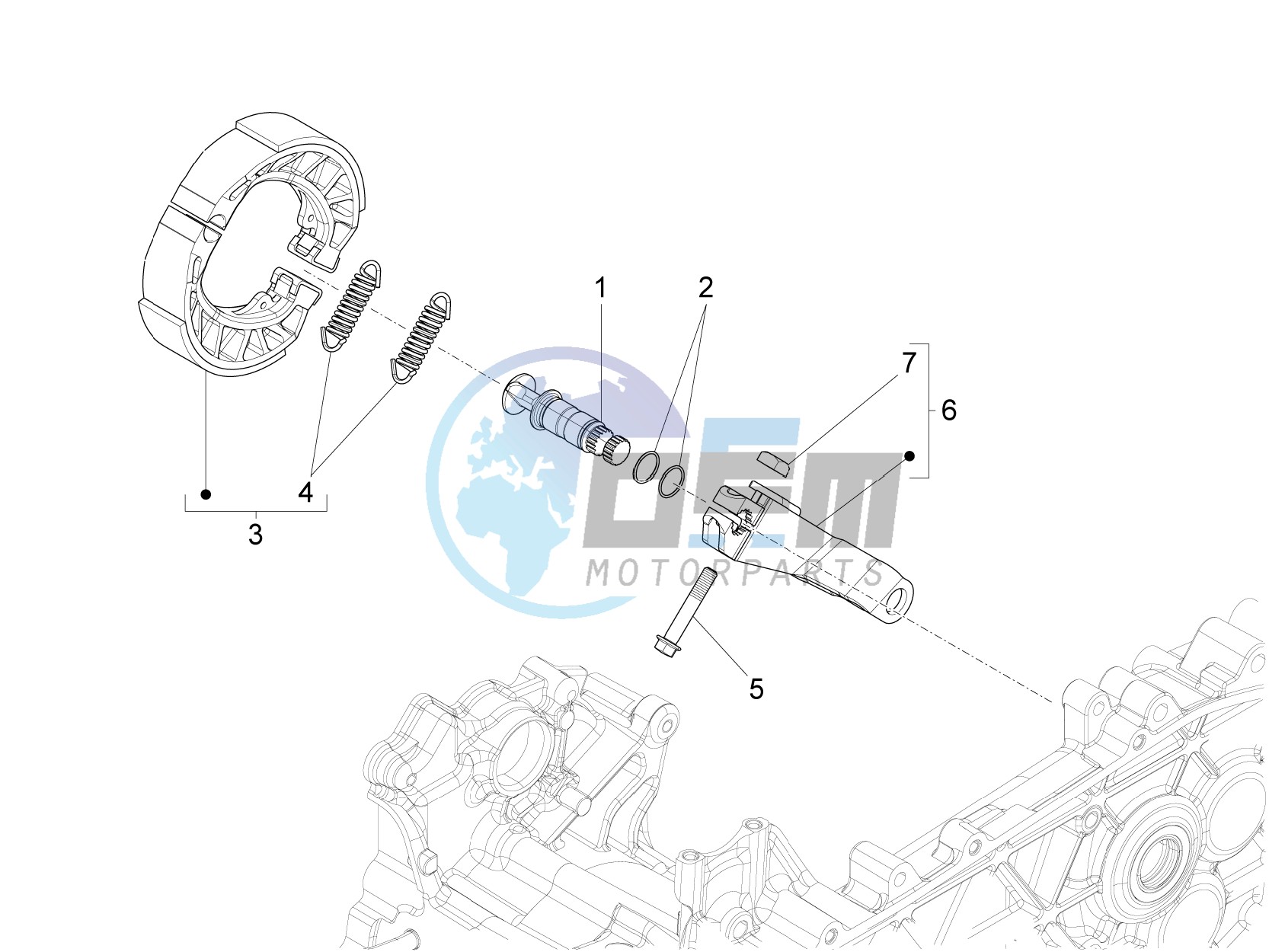 Rear brake - Brake jaw